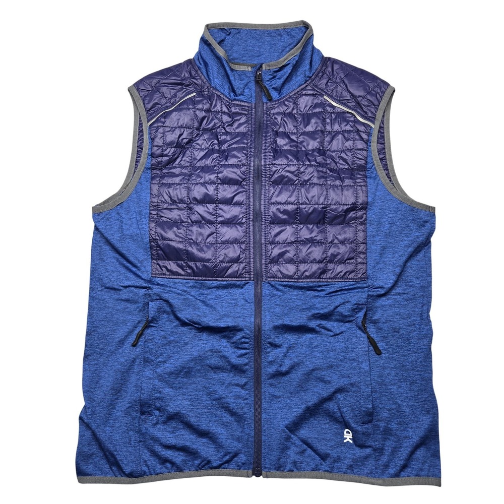 Little Donkey Andy Vest Mens Medium Blue Insulated Hybrid Running Windbreaker